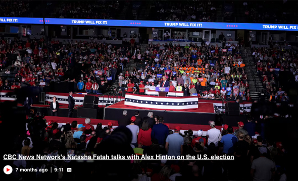 CBC News Network’s Natasha Fatah talks with Alex Hinton on the U.S. Election, November 5, 2024